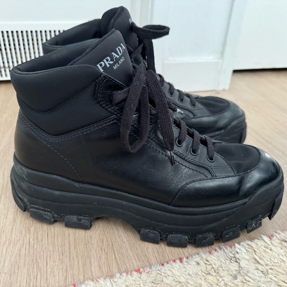 Prada Men's Platform/Combat Boots Size 11 100% Authentic - Picture 2 of 8